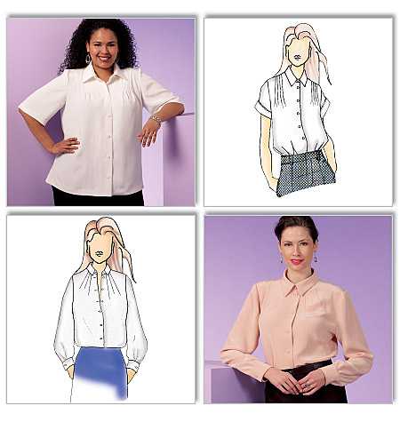 Ladies  Plus-Sized Blouse Pattern-Ladies  Plus-Sized Blouse Pattern