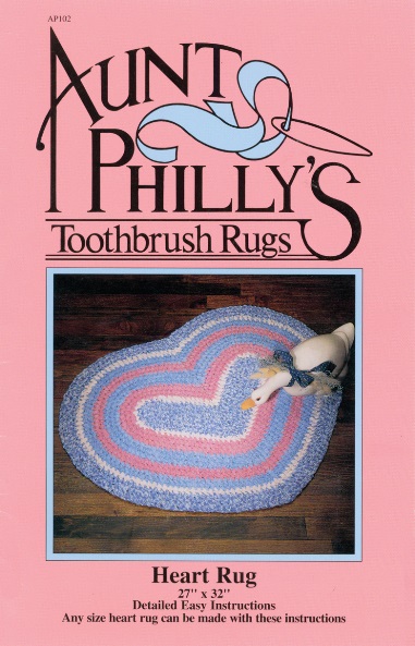 Aunt Philly's Toothbrush Rugs - Heart Rug