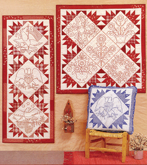 Redwork Album Quilt Pattern-redwork, album quilt, pattern, patterns, redwork album quilt, taylor made designs, cindy taylor oate