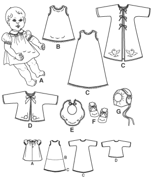 Vintage Reproduction Baby Tucked Dress XXS-L